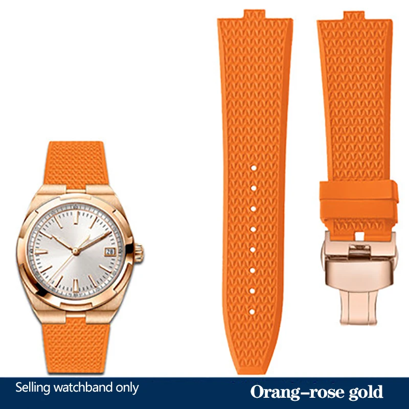 thumbnail image 1 of Correa de reloj para VC 4300V 4500V 5500V 7900V VC47450 Correa de reloj de caucho fluorado de alta calidad para hombre 24*7 mm Negro Azul Naranja, 1 of 5