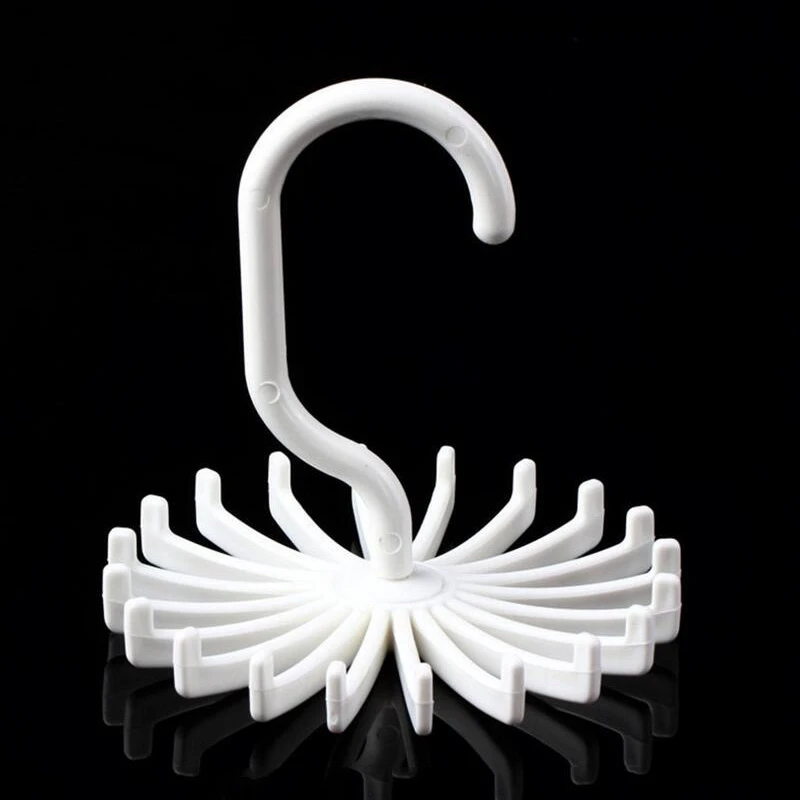 Plastic Portable Tie Rack For Closets Rotating Ties Hook Holder Belt Scarves Hanger For Men Women Clothing Organizer tie hanger