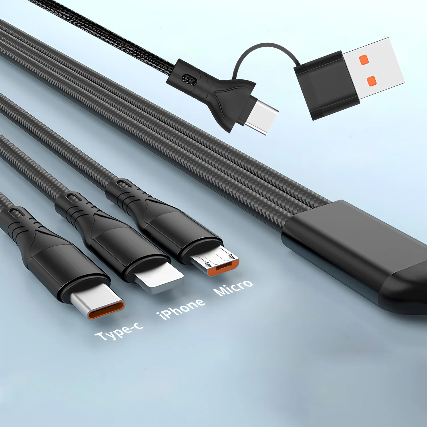 2 In 3 Fast Charging Cable for All Device Types - Image 3