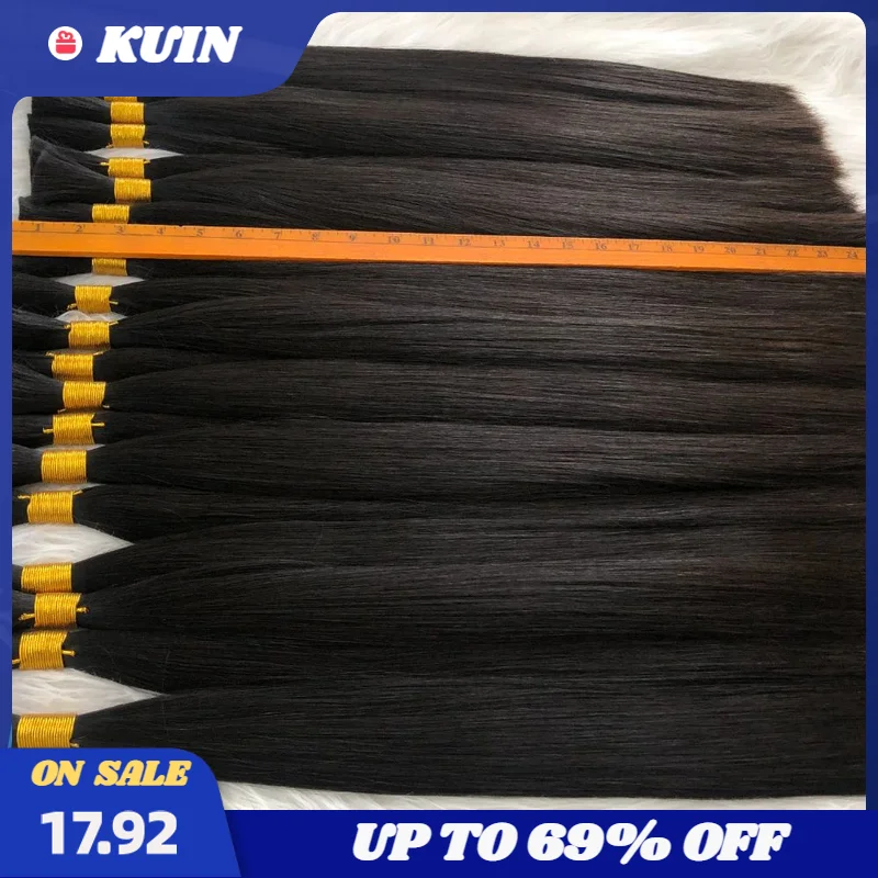 

100% Real IndinaHuman Hair Bulk Hair For Braiding Machine Made Virgin Remy Straight Hair Bulk 12-28inch 100g Natural Blonde Hair