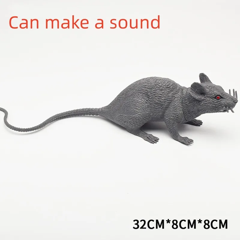 32cm Lifelike PVC Vocal Rat Fake Mouse Model Prop Halloween Gift