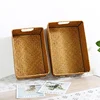 Handwoven Storage Basket Rattan Wicker Baskets Straw Weaving Organizer Sundries Storage Box Bread Picnic Basket Panier Rangement 5