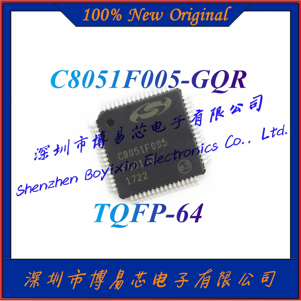 

NEW C8051F005-GQR CPU Main Frequency: 25MHz Voltage: 2.7V~3.6V Capacity: 32KB TQFP-64