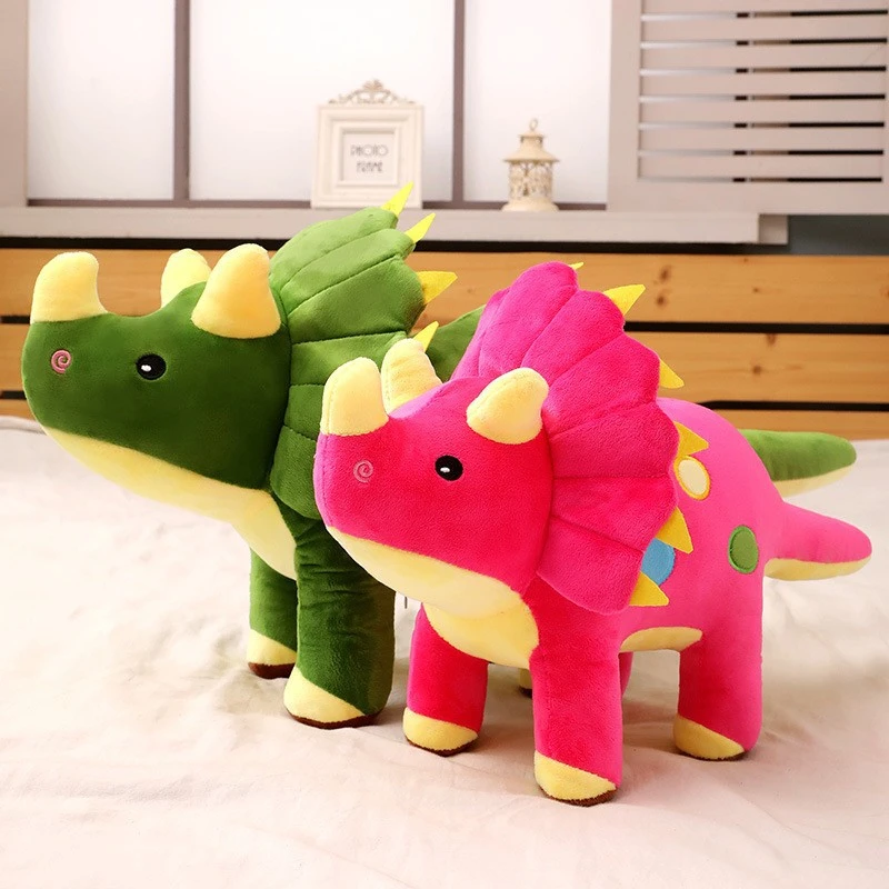 Triceratops Dinosaur Plush Toy Soft Toy Dinosaur Triceratops Creative Cute Plush Aliexpress