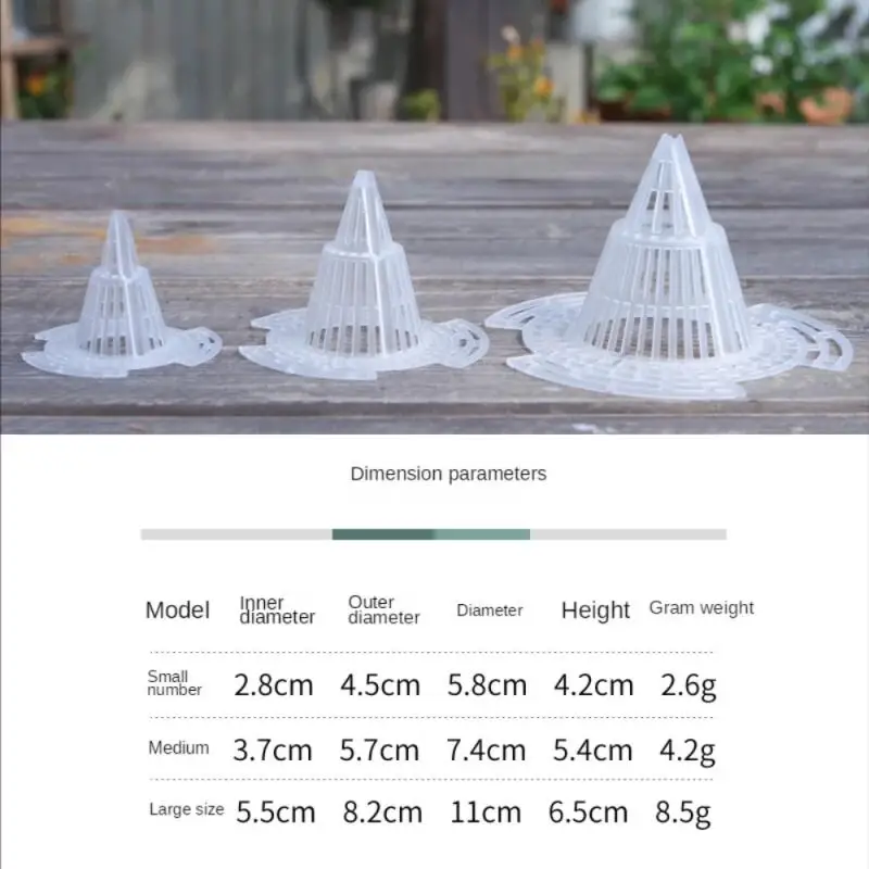 Flowerpot Gasket 10pcs Leakproof Flower Pot Hole Mesh Cup Conical Bonsai Pot Bottom Net Coniform Grid Mat Anti-Rot Root Filter Cover Hole Pad