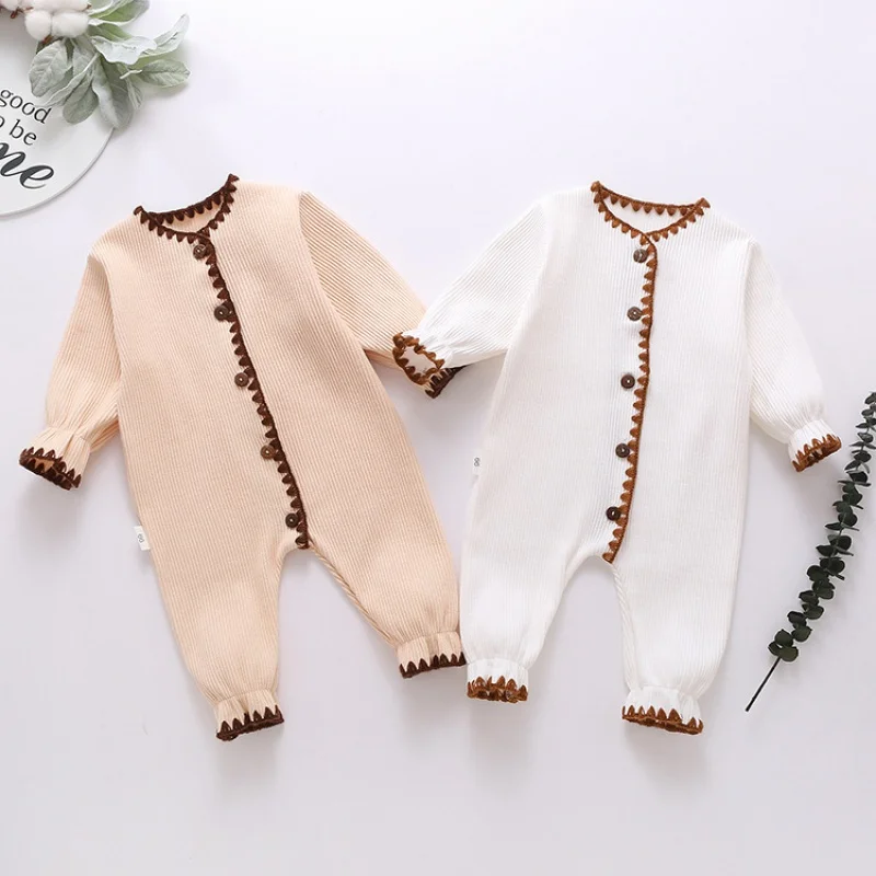 

Infant Toddler Autumn Newborn Clothes Romper Baby Jumpsuit Cotton Long Sleeve Butt Wrap Clothes