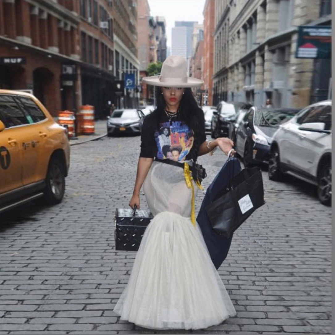 

HIgh Street Style Extra Puffy Long Skirts Tulle Mermaid Maxi Skirts jupe femme 2024 Women Skirt Party Layered