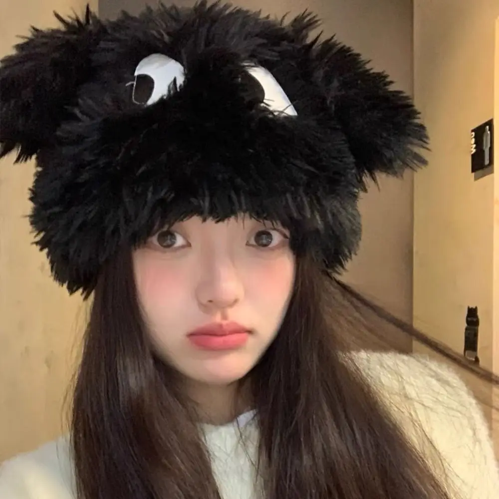 Acrylic Cartoon Puppy Winter Hat for Women