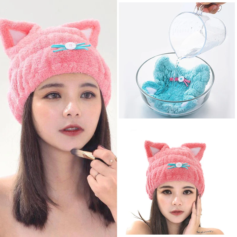 

Dry Hair Cap Thickened Quick-drying Hair Wipe Hair Wrapped Hair Towel Adult Shower Cap Short Hair Shampoo Absorbent Towel