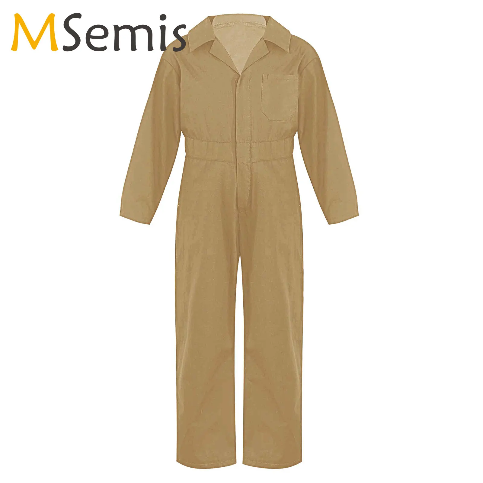 

Kids Boys Zipper Coverall Jumpsuit Mechanic Boiler Suit Flight Suit Uniform Outfits Children Christmas Flightsuit Dance Jumpsuit