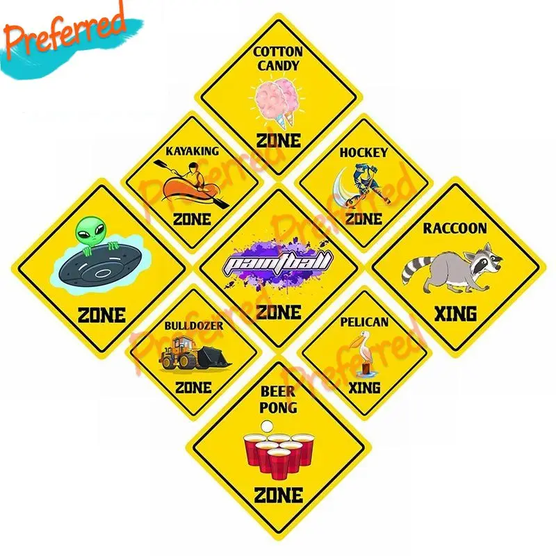 

Интересные забавные автомобильные наклейки с желтым знаком зоны разные стили наклейки на окна стены двери настраиваемые наклейки виниловые автомобильные знаки