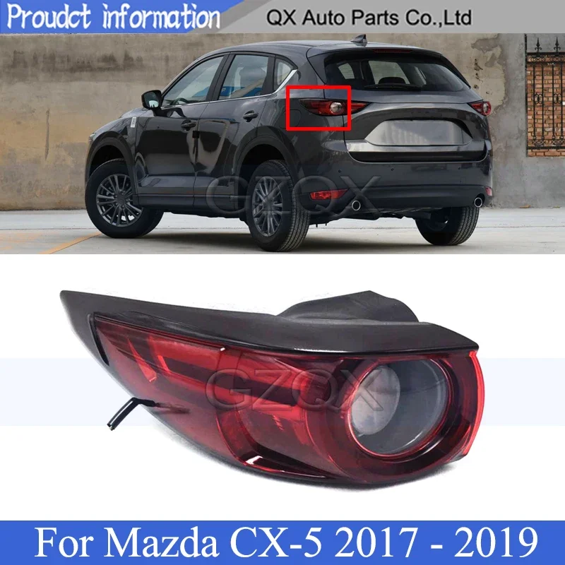 

CAPQX Outer Rear Tail light lamp For Mazda CX-5 CX5 2017 2018 2019 Rear Brake Light Taillight Tail lamp High configuration