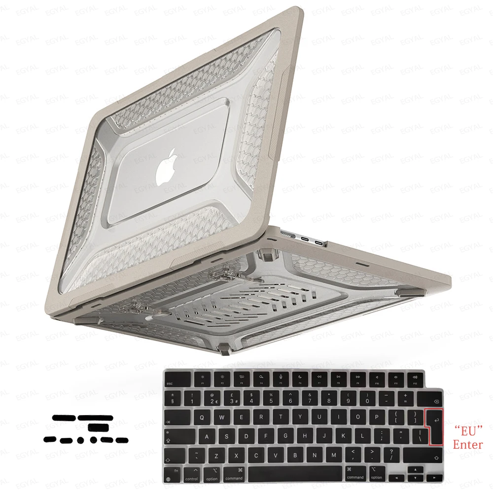 Premium Laptop Case with Dustproof Plug & Keyboard Cover - Elegant Design