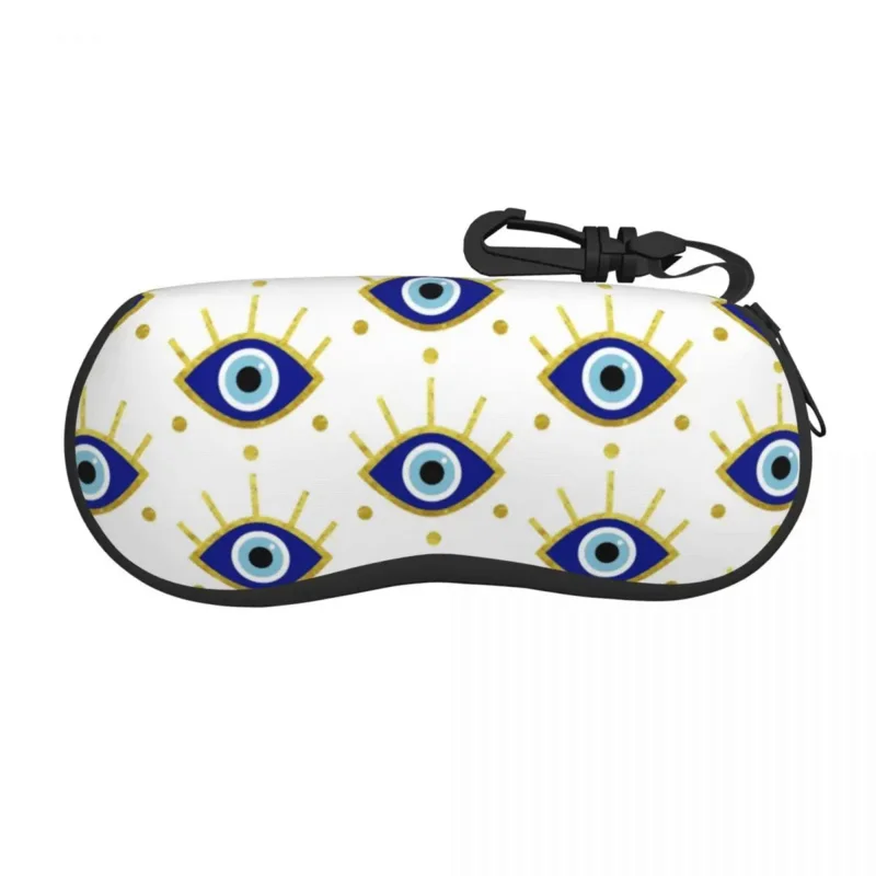 

Mediterranean Evil Eye Protection Eyeglass Glasses Case Men Women Soft Spiritual Amulet Sunglasses Protective Pouch