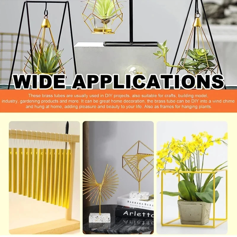 Versatile Brass Tubes for DIY Projects - Multiple Diameters & Lengths Available