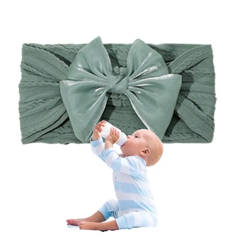 Baby Girls Bows Headbands Super Stretchy Soft Baby Headbands Stretchy Knot With Hair Bows Soft Hairbands Girls Hair