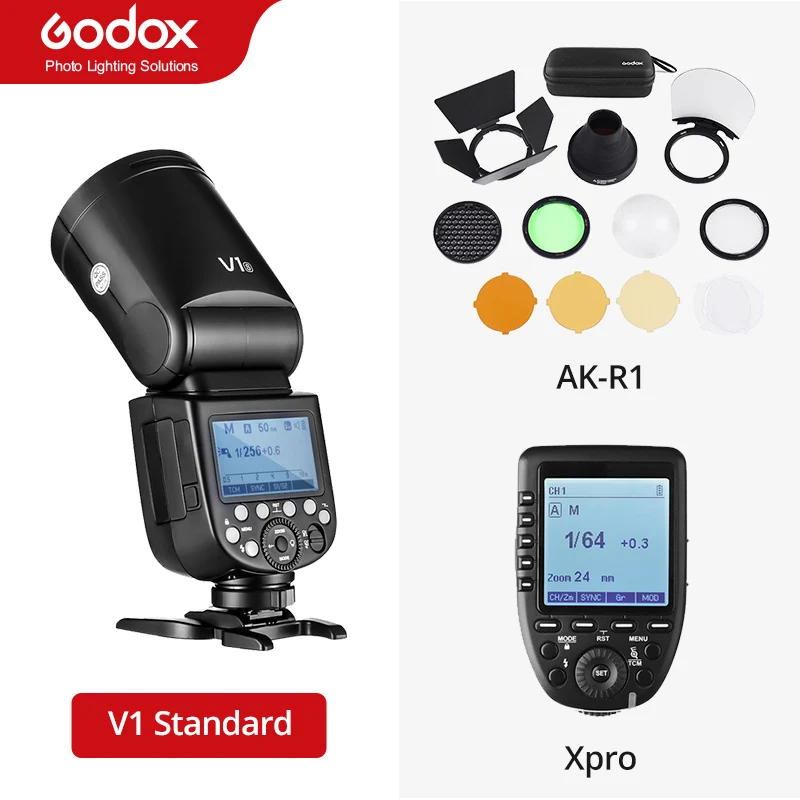 Godox V1 Flash V1c V1n V1s V1f V1o V1p 2.4g Ttl 1/8000s Hss Lithium