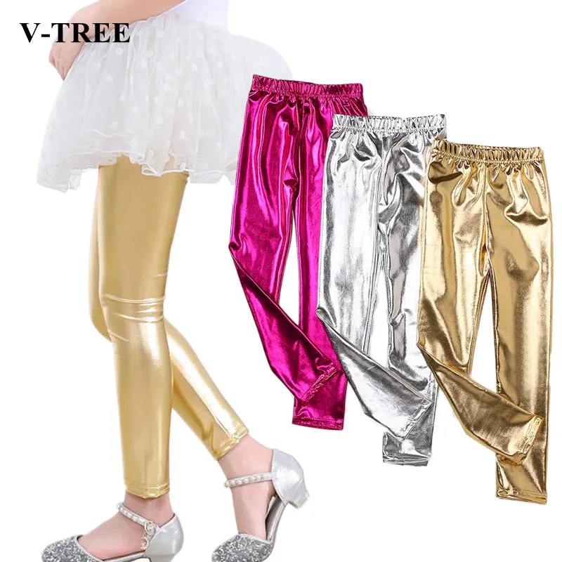 Children's Leggings Bling Girls Pants Children Golden Pants Spring Autumn Leggings For Girls Kids Trausers Baby Legins 2-9Y