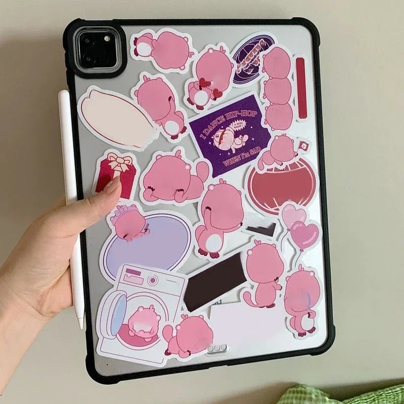 

Cute Pink Beaver Acrylic IPad Case for IPad Air 4 Air 5 10.9inch IPad Pro 2020 2021 2022 11inch 12.9inch Protective Cover Shell