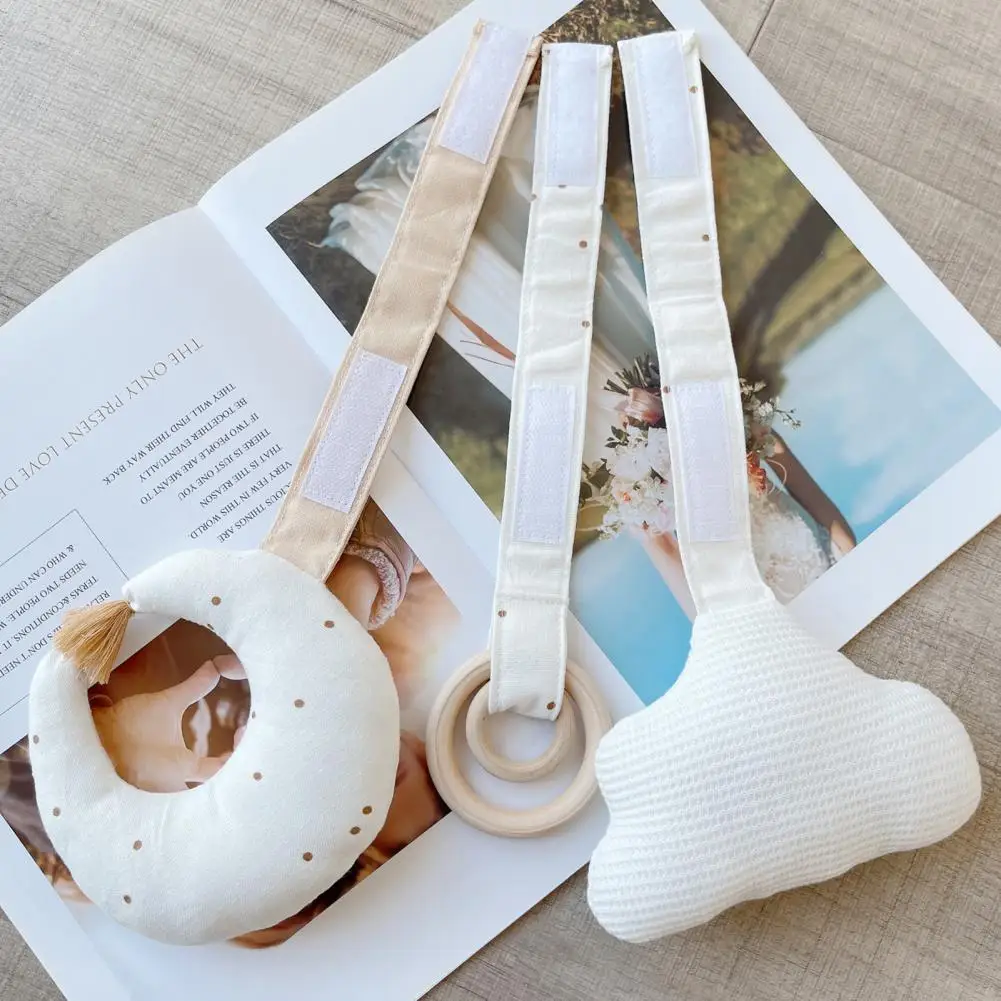 3Pcs/Set Baby Gym Play Hanging Toys Cartoon Avocado Cloud Rattle Teether Newborn Mobile Crib Stroller Educational Toy