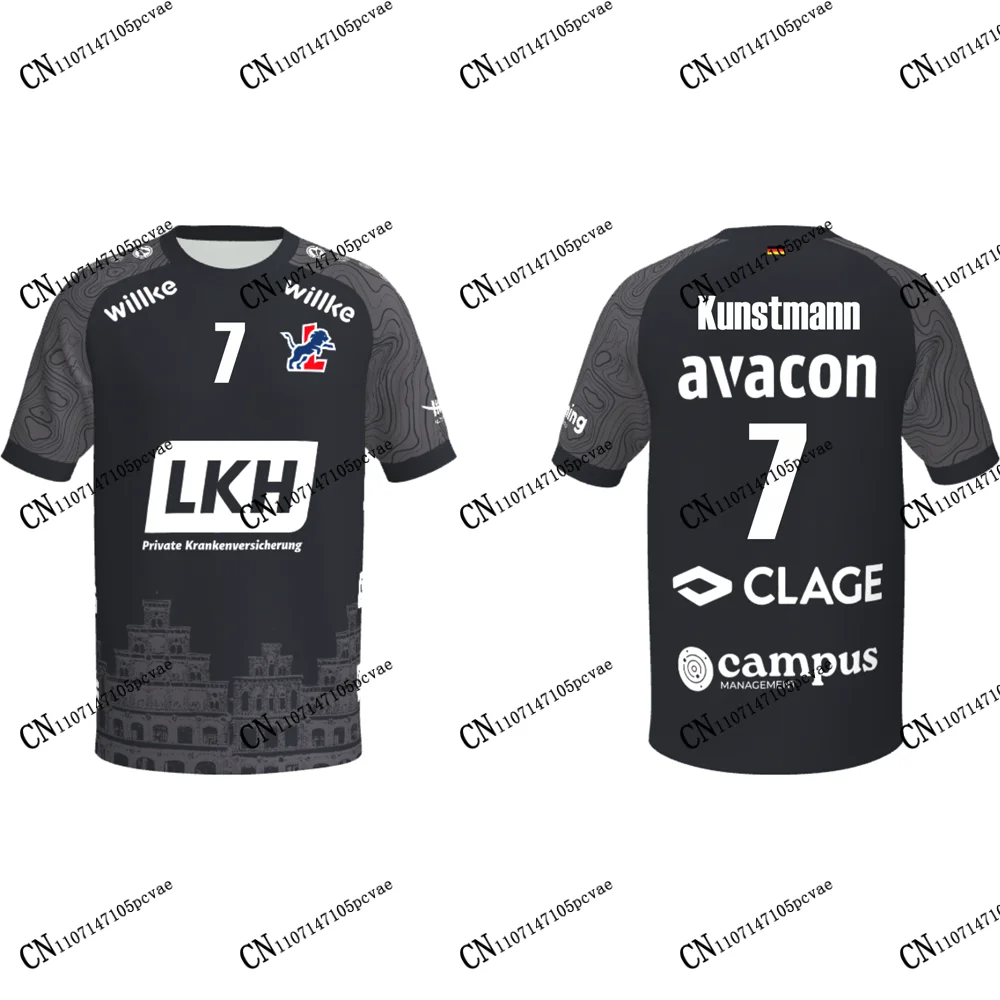 SVG 루네부르크 볼리스 2026-27 신상품 독일 스타일 저지 3D 프린팅 티셔츠 홈/어웨이 프리 에이전트 성인 아동 유니섹스 팬용