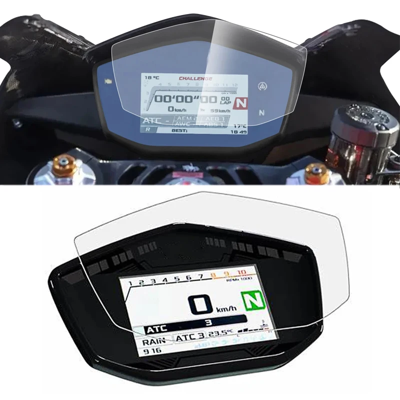 Premium Motorcycle Dashboard Screen Protector Film - Anti-Scratch Cluster Protection
