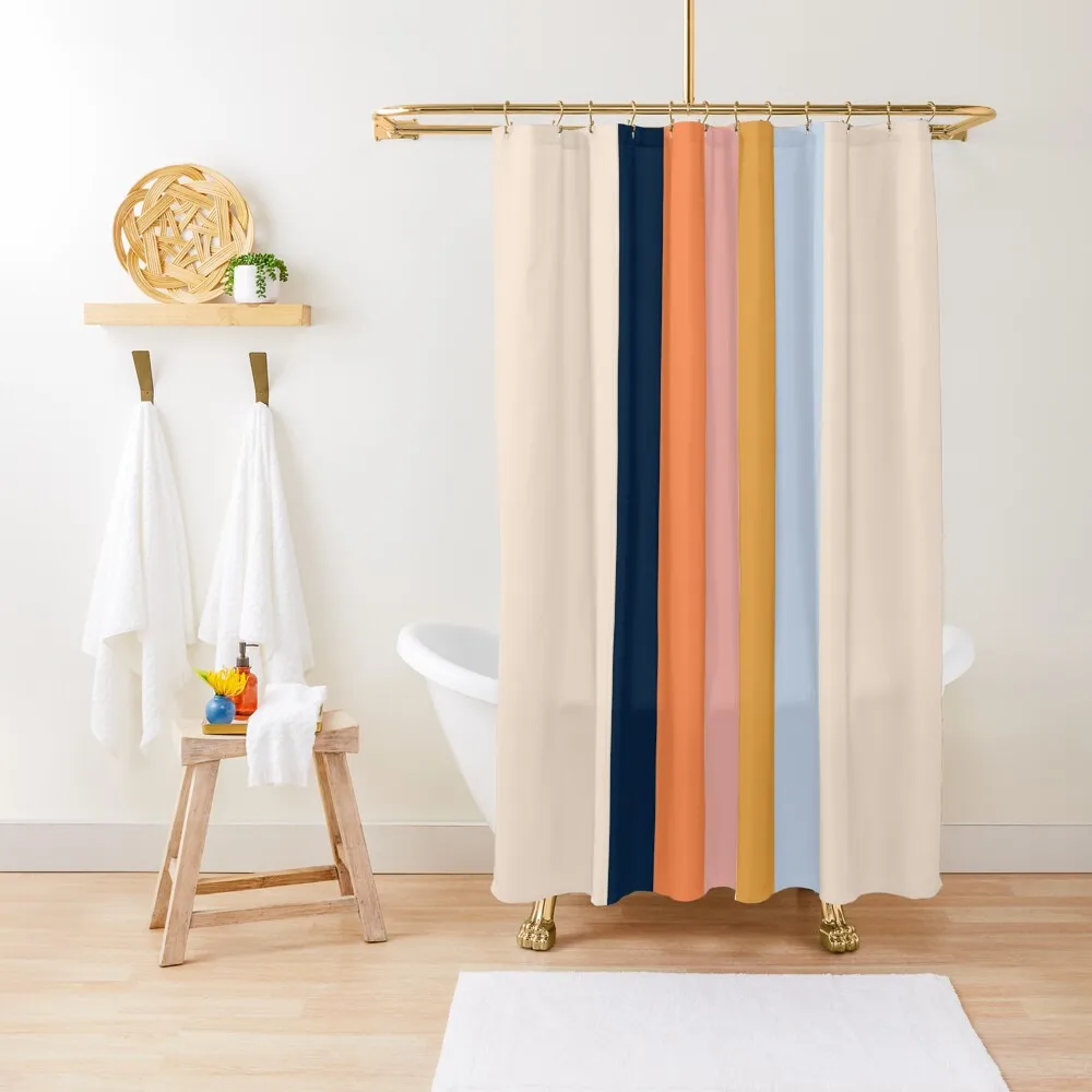 

Retro stripes Shower Curtain Luxury Bathroom Shower Bath Modern Bathroom Accessories Curtain