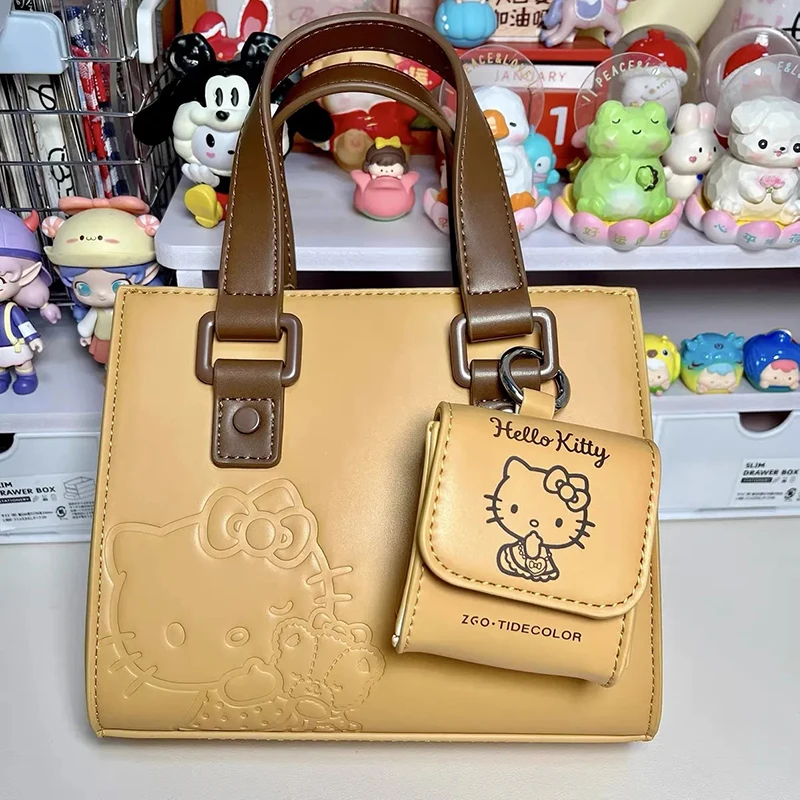 

Мультяшный Sanrios Hellokitty серия аниме тоут большой емкости удобные кавайные модные Универсальные Сумки через плечо для студентов