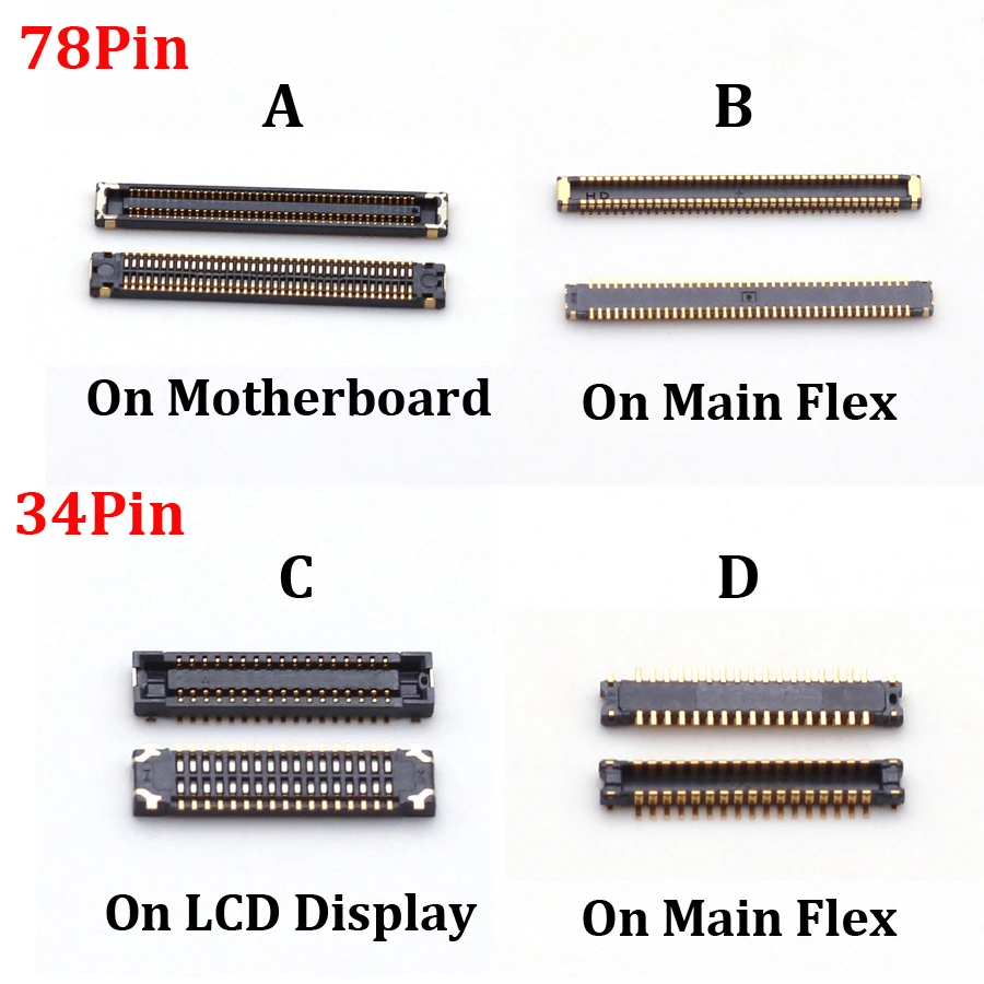 10 Pz Schermo Lcd Display Flex Connettore Fpc Per Samsung Galaxy A30S A307 A307F A21S A217 A217F Spina Sulla Scheda Madre 78 34 Pin