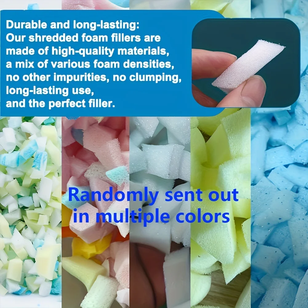 Bean Bag Filler Shredded Memory Foam Fill Bean Bags Pillows Chairs Crafts Bag Refill Replacement Fills 1KGS/2.2lb