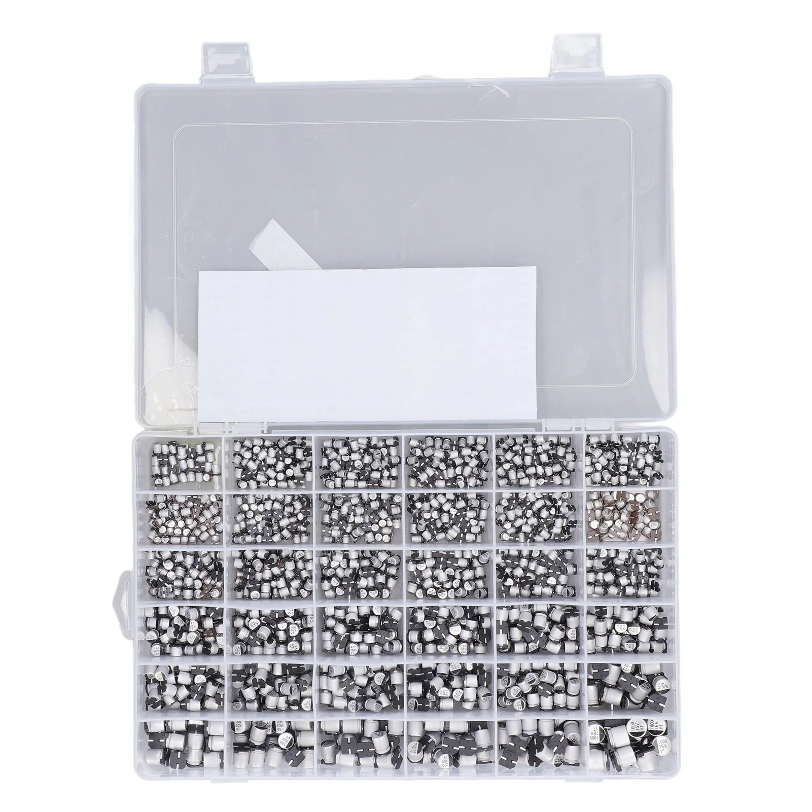 1520Pcs SMD Electrolytic Capacitor 36 Values 1uF‑1000uF Aluminum Assortment Set Kit