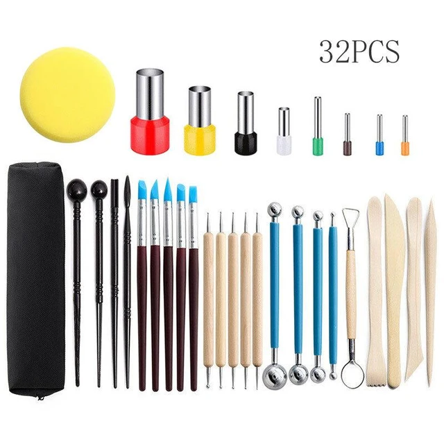 Full Set Pottery Clay Tools Sculpting Kit Sculpt Smoothing Wax Carving  Ceramic Polymer Shapers Modeling Carved Ceramic DIY Tools - AliExpress