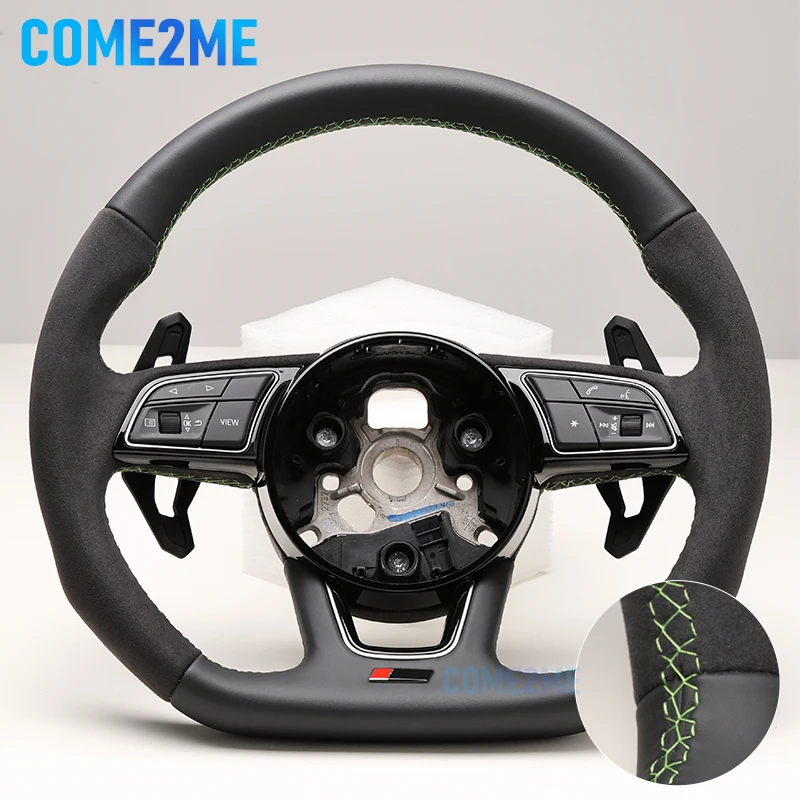 

Audi S Q5l Original Perforated White Line Heated Shoe Shaped Steering Wheel