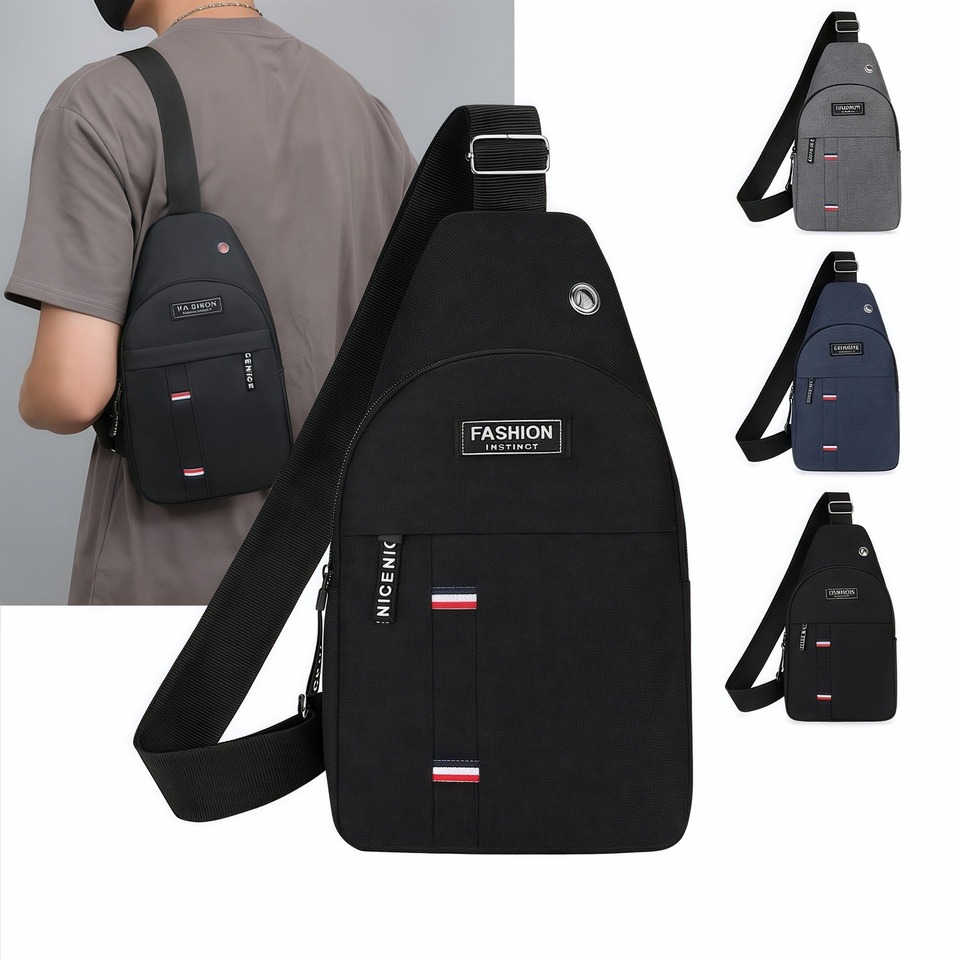 Men's Crossbody Sling Bag Lightweight Adjustable Waist Pack for Gym Running Outdoor Travel Hiking FU