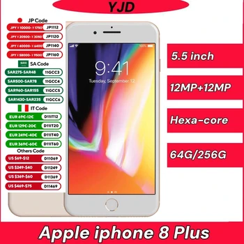 98%New Apple iPhone 8 Plus 8P 64GB 256GB ROM 5.5' Retina LCD NFC IOS Fingerprint Smartphone Unlocked 4G LTE Used Mobile Phone