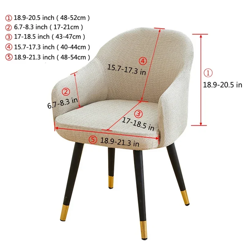 Leaves Jacquard Office High Armchair Dining Chair Cover Anti-slip
