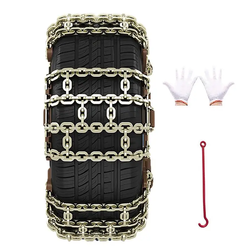 

Tire Snow Chains For Cars Set Of 6 Powerful Tire Traction Chains Car Tyre Safety Chains For Winter Travel Emergencies For Snow
