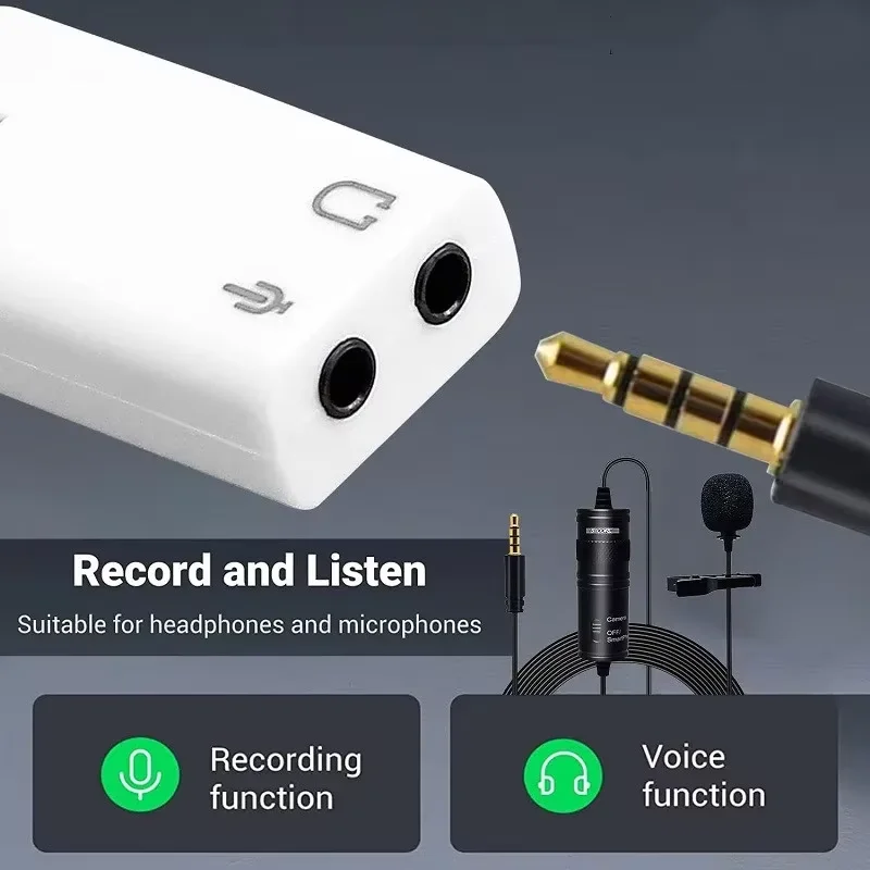 7.1 채널 외부 USB 사운드 카드(3.5mm 잭 포함) 헤드폰 및 마이크용 USB 오디오 어댑터 MacBook와 호환 가능