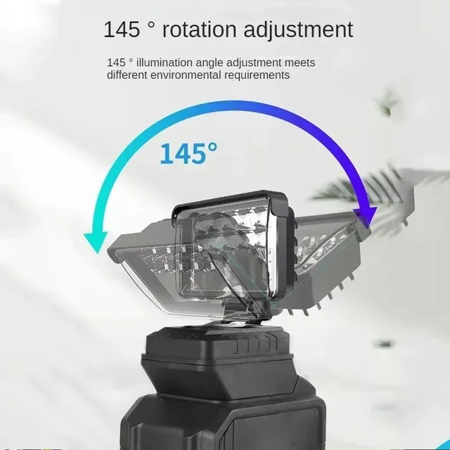 Lumière LED pour batterie Makita 4 pouces projecteur Portable sans fil travail en plein air pêche outil d'urgence portatif lumière sans batterie pas USB 6