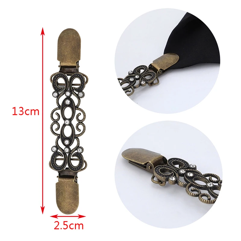 1PC Sweater Cardigan Clip Duck-mouth Clips Flexible Beaded Pearl Pin Brooch Shawl Shirt Collar Buckles For Clothing Decor Sewing Clips Garment Clips Clothing Decor Clothes Clips