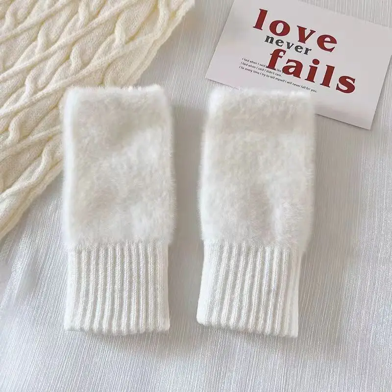 Furry Gloves 1pair Mink Fleece Women for Winter