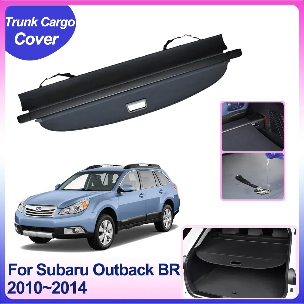 

For Subaru Outback Liberty Legacy BR BM 2010~2014 Car Trunk Cargo Cover Partition Board Privacy Shield Shade Curtain Accessories