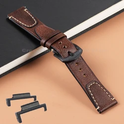 Leather Watch Strap - 16mm Men's Sports Wristband Bracelet Replacement Accessory - 16MM (Coffee)