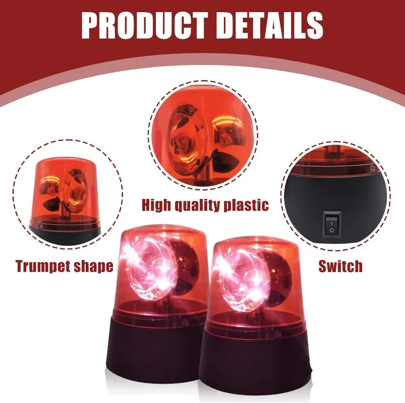 Rotating 360° Flashing Strobe Light with Reflector