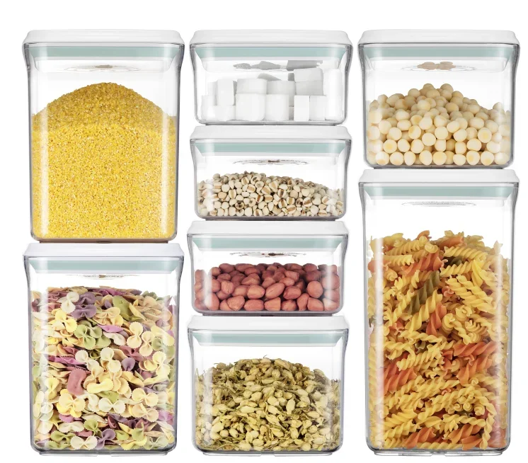 Ankou Dry Food Fresh Keeping High Transparent Plastic Airtight Food Kitchen Containers Box