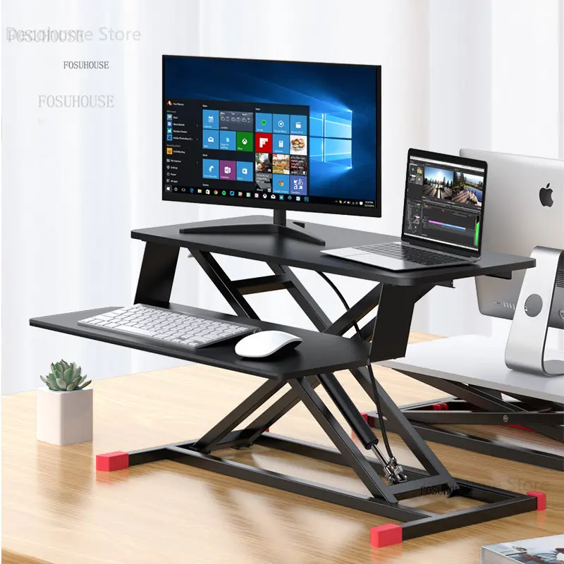 Desktop Workbench Folding Notebook Computer Desk Office Standing Lift Computer Desks Monitor Increased Rack Home Gaming Desks X