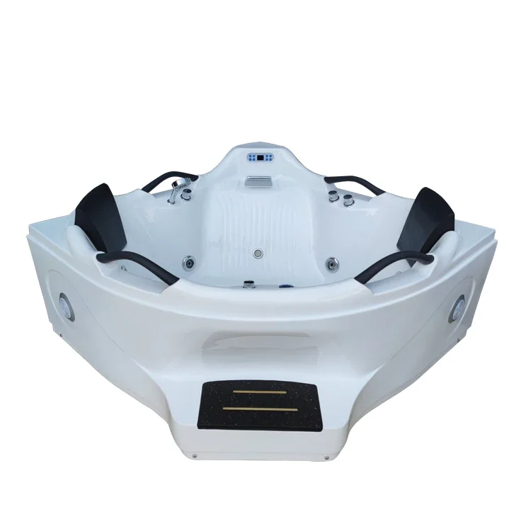 

Hot sale freestanding acrylic electronic corner spa massage bathtub whirlpool bath tub for bathroom and indoor