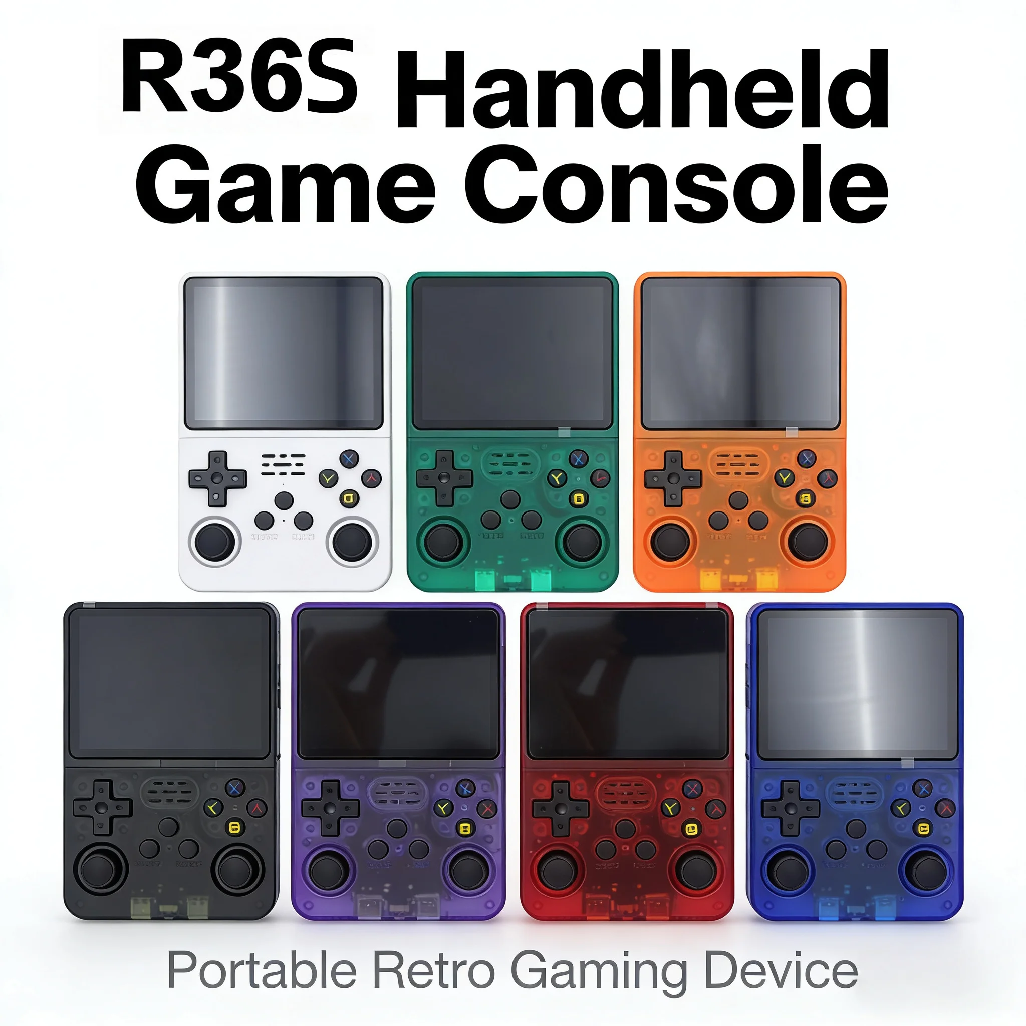 NEW BOYHOM R36S 100%Genuine ARKOS Handheld Game Console Linux System 3.5 Inch IPS Screen Player_voghion.com
