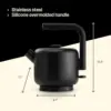 Electric Clyde Kettle - 1.5 Liter Capacity - Modern Twist On Stovetop Design, All-Purpose, Stainless Steel - Warm Water for Rame 4