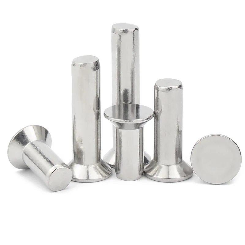 M1 M1.2 M1.4 M1.6 M2 M2.5 M3 M4 M5 M6 GB869 304 A2-70 Stainless Steel Flat Countersunk Head Solid Self Plugging Rivet 10 50pcs rivets and fasteners